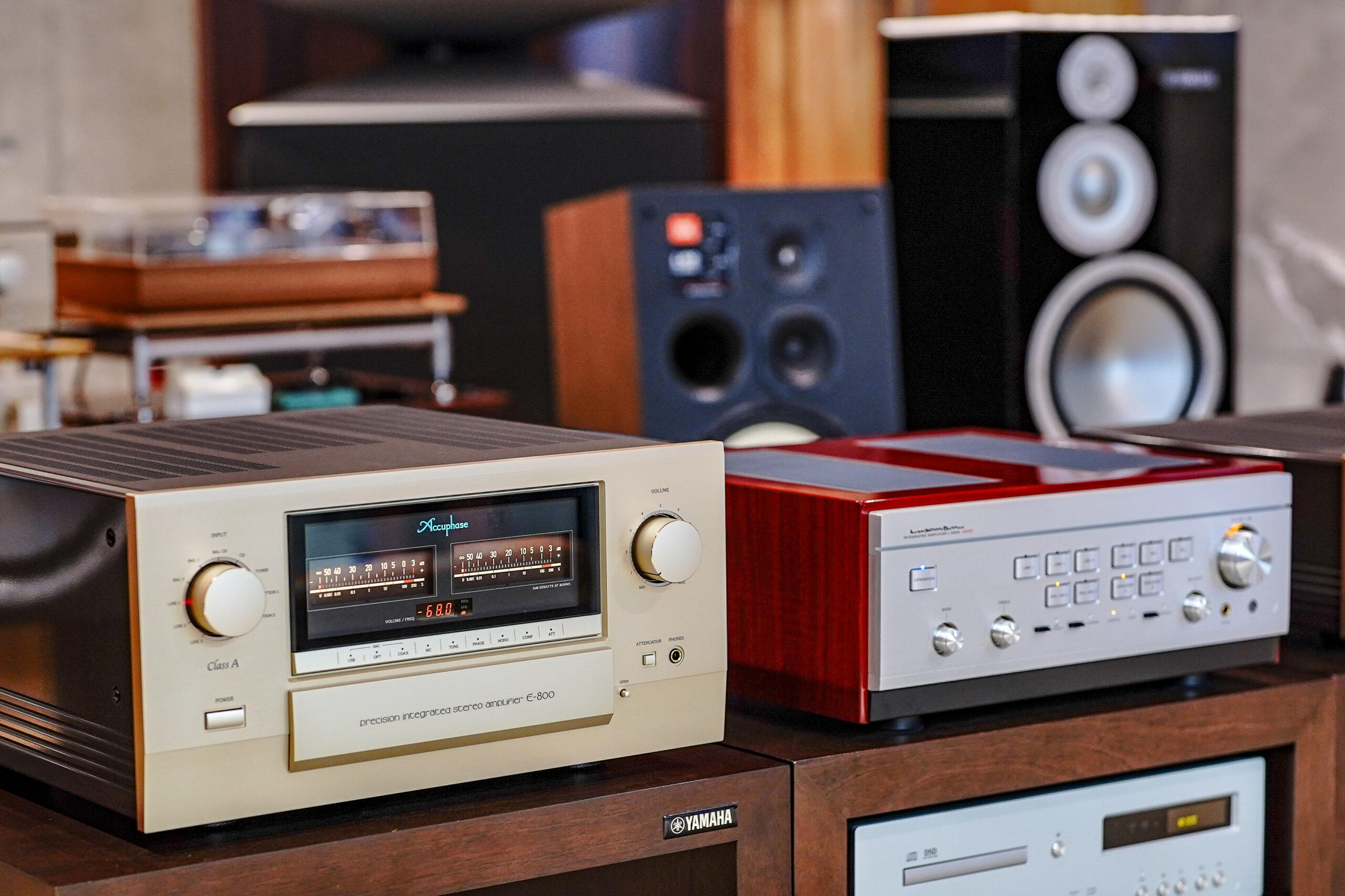 Accuphase/2WAYクロスオーバーボード 国産ハイクラスプリメインの競演＆ JBLスタジオモニター 4349 期間限定